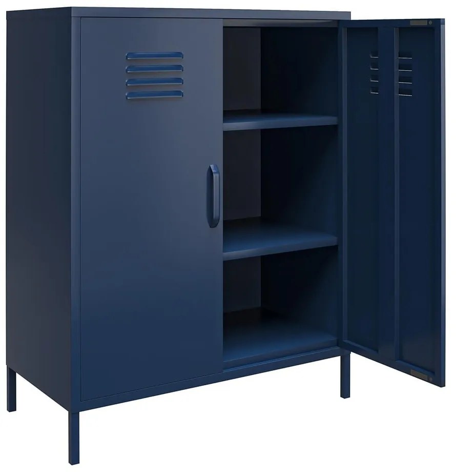 Kék fém szekrény 80x102 cm Bradford - Queer Eye