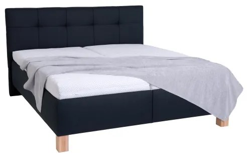 MARIA kárpitozott ágy matraccal és ágyneműtartóval, 180x200 cm, antracit