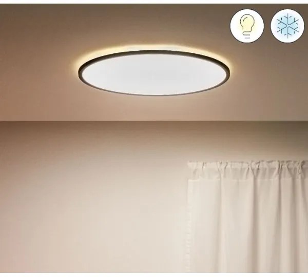 WiZ - LED Dimmelhető mennyezeti lámpa SUPERSLIM LED/32W/230V fekete Wi-Fi