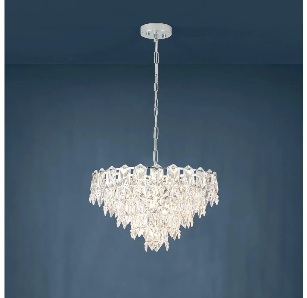 Eglo 39724 - Csillár láncon CARVARIO 10xE14/40W/230V