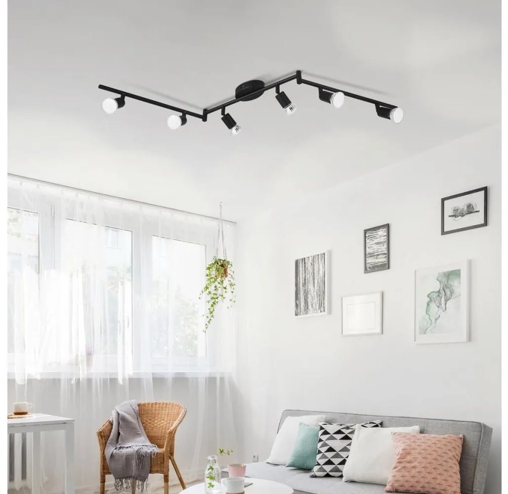 Eglo 32433 - LED Spotlámpa BUZZ-LED 6xGU10/2,8W/230V 3000K fekete