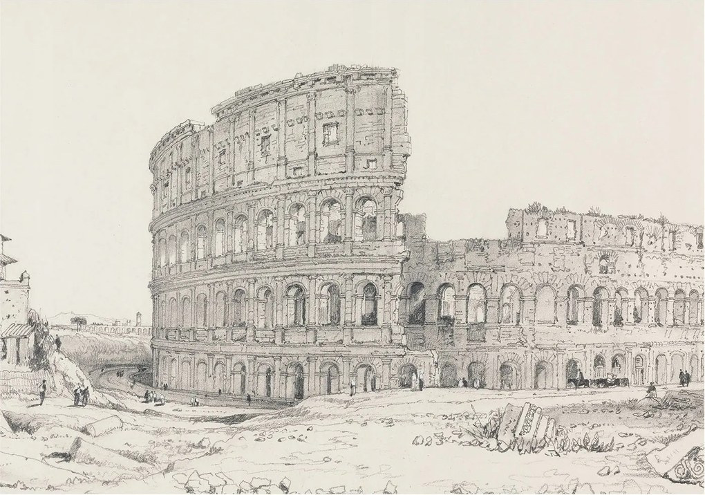 Design fotótapéta Flizelin falra Régi romok 312x219 Ragasztó