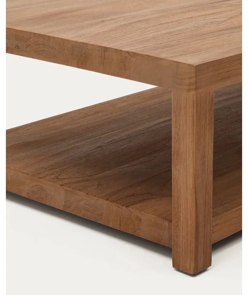 Natúr színű teakfa dohányzóasztal 90x90 cm Sashi – Kave Home