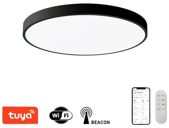 Immax NEO 07249L-LED Dimmelhető lámpa SEMPLICI 48W/230V Wi-Fi Tuya black+ + távirányító