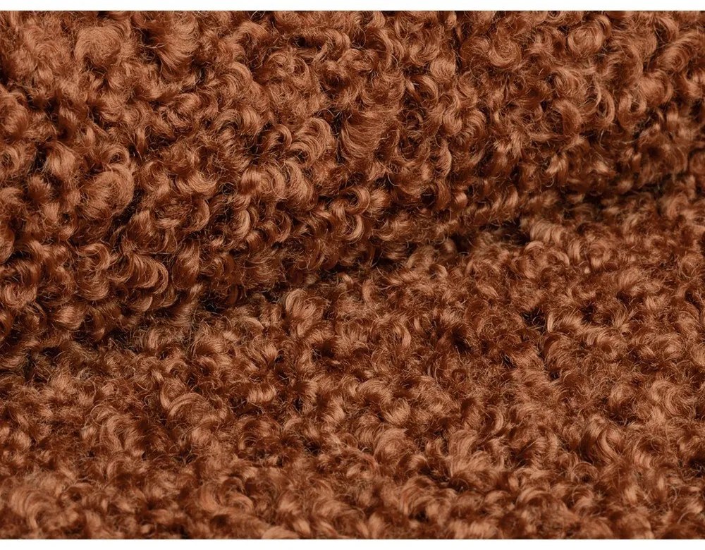 Téglavörös buklé puff Dia – Micadoni