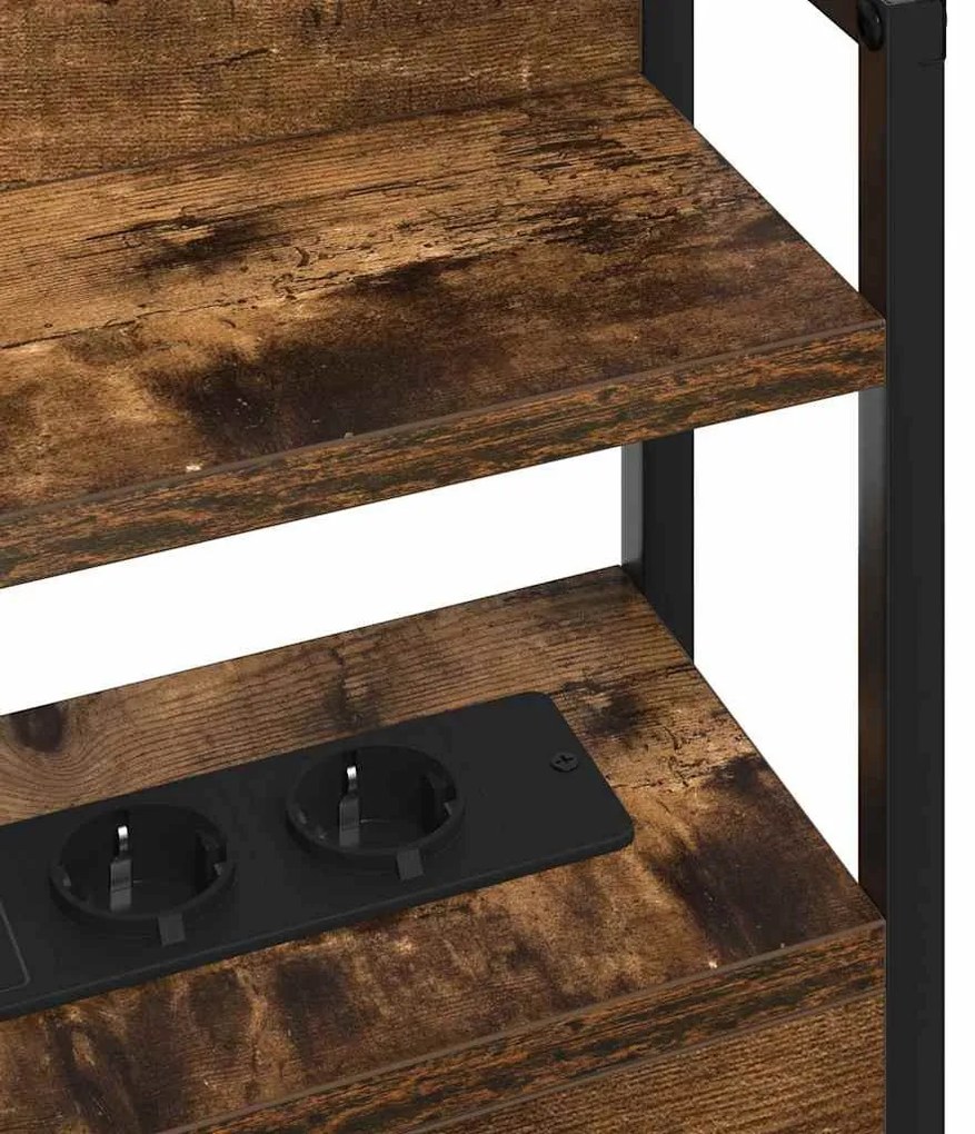 Fejtámla LED -es lámpákkal Füstölt tölgy 180 cm Faanyag