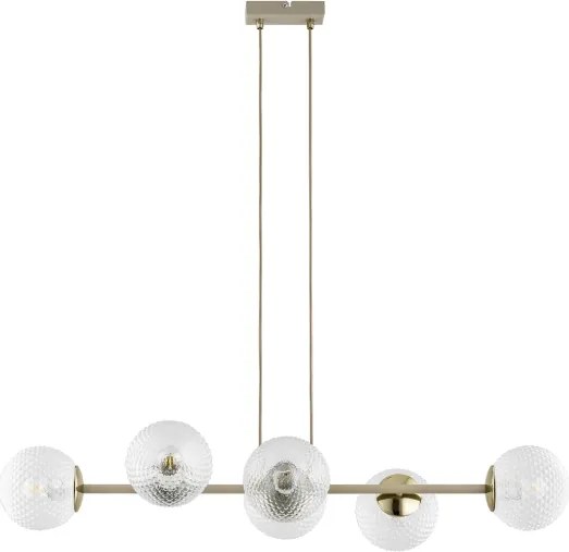 Brilagi - STELLA kábelcsillár 6xE27/60W/230V bézs/arany