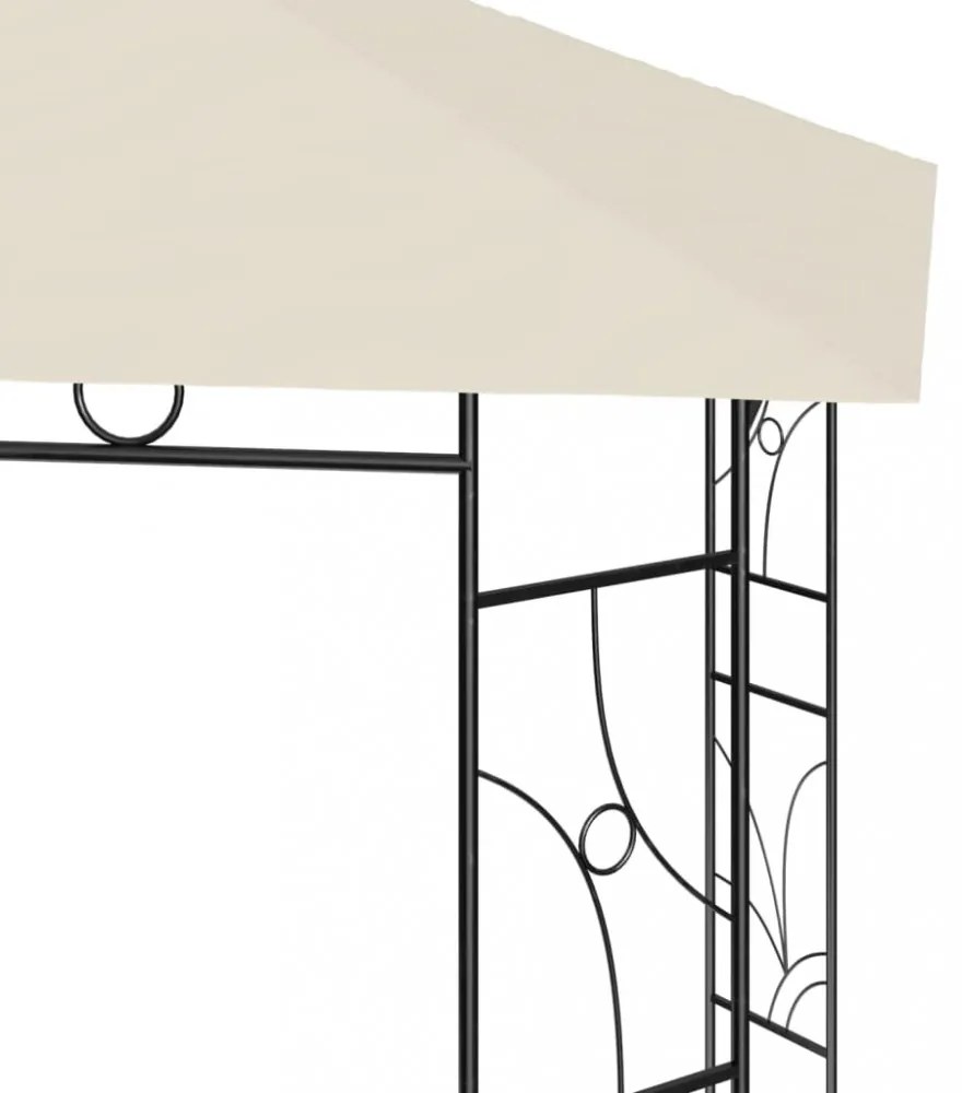 krémszínű pavilon 4 x 3 x 2,7 m 160 g/m²