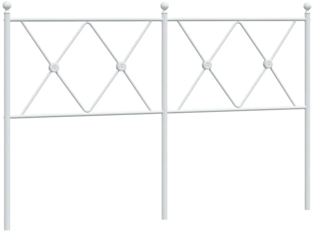 fehér fém fejtámla 137 cm