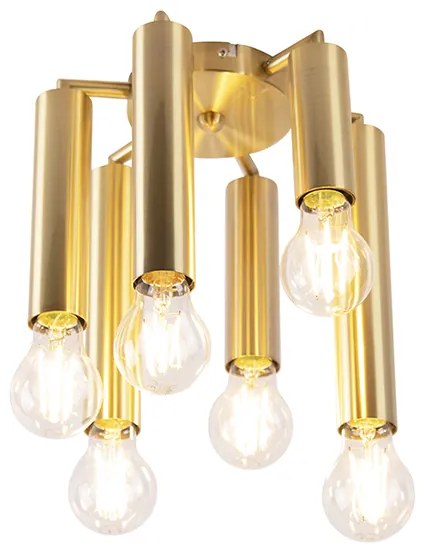 Art Deco mennyezeti lámpa arany 6 lámpás - Tubi