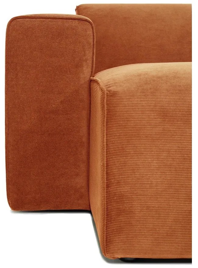 Sting narancssárga kordbársony sarokkanapé, bal oldali - Scandic