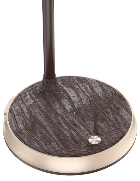 Immax 08971L - FINCH LED asztali lámpa, 9W, 12cm, 230V, barna/arany