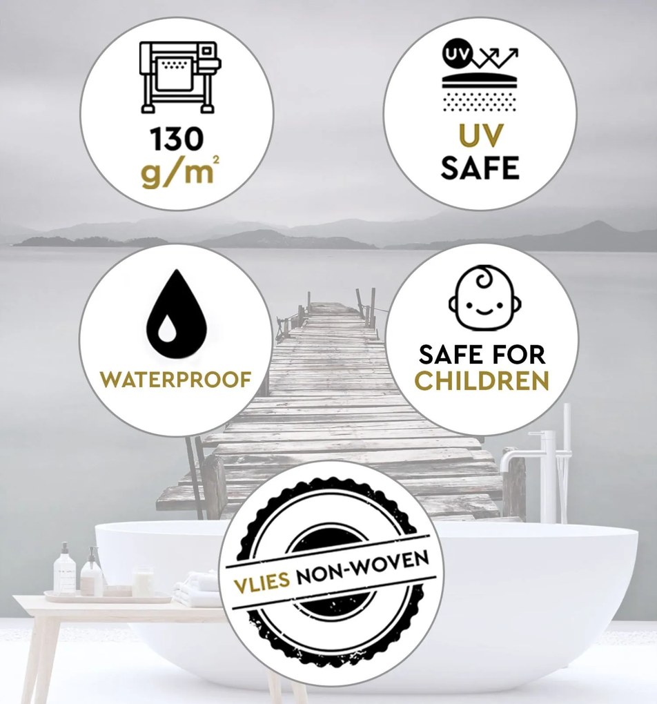 Gario Fotótapéta A régi mólónál kikötött hajó Anyag: Vlies, Méret: 250 x 250 cm