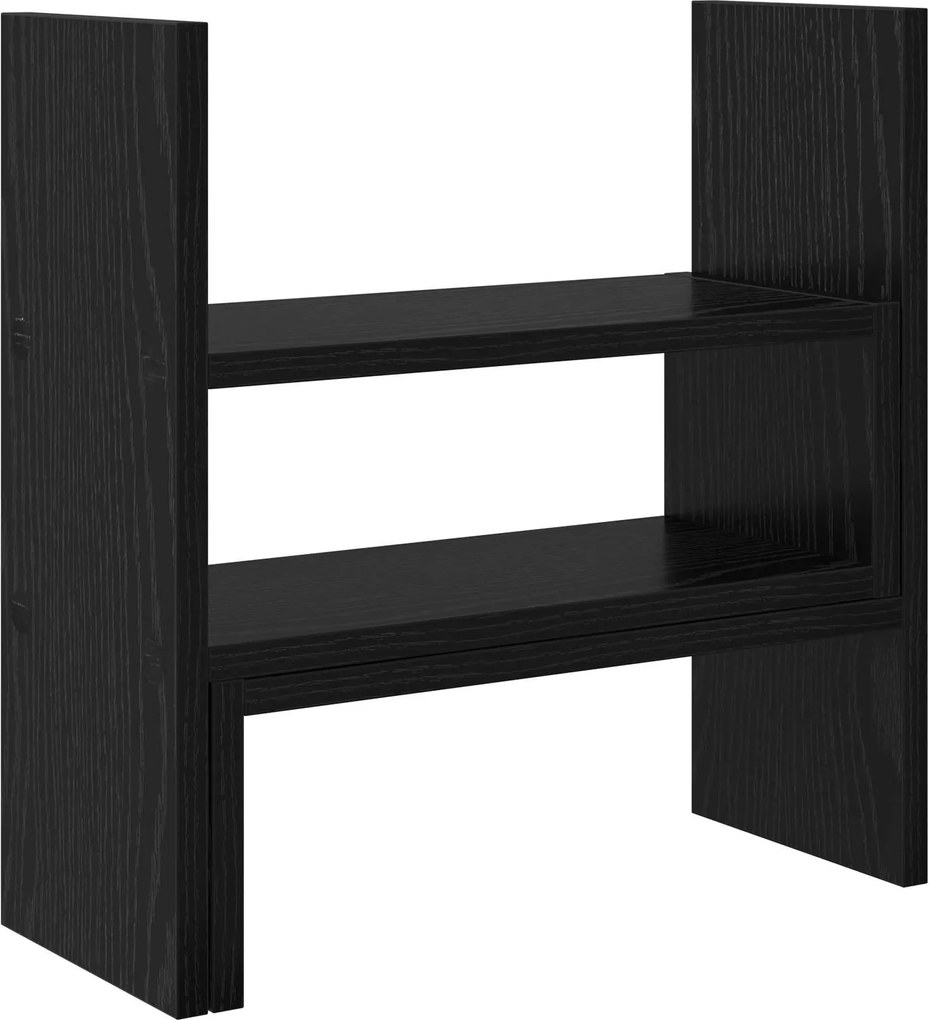 vidaXL Monitor Asztali Állvány Fekete tölgy 40 x 17 x 41 cm Faanyag