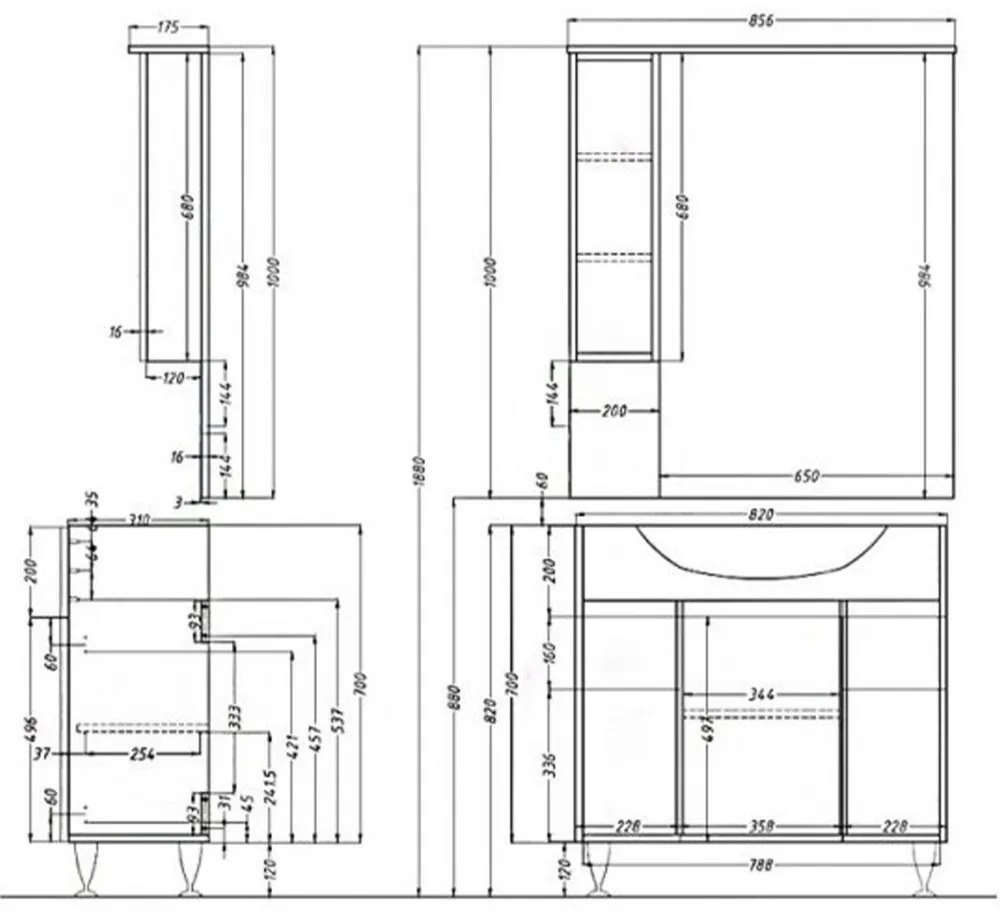 Bianca Plus 85 alsó szekrény mosdóval, sonoma tölgy színben