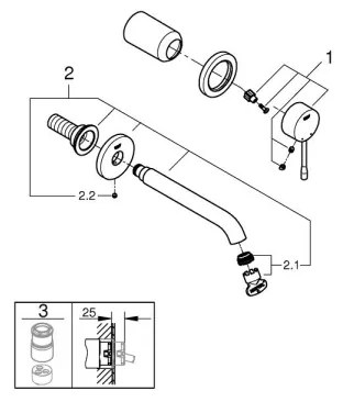 GROHE 19408GN1 - ESSENCE 183 mm-es mosdócsaptelep, aranyszínű