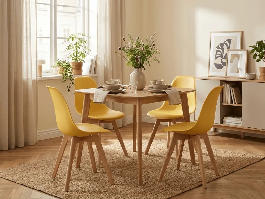 Mustárszínű KITO szék bükkfa lábakkal