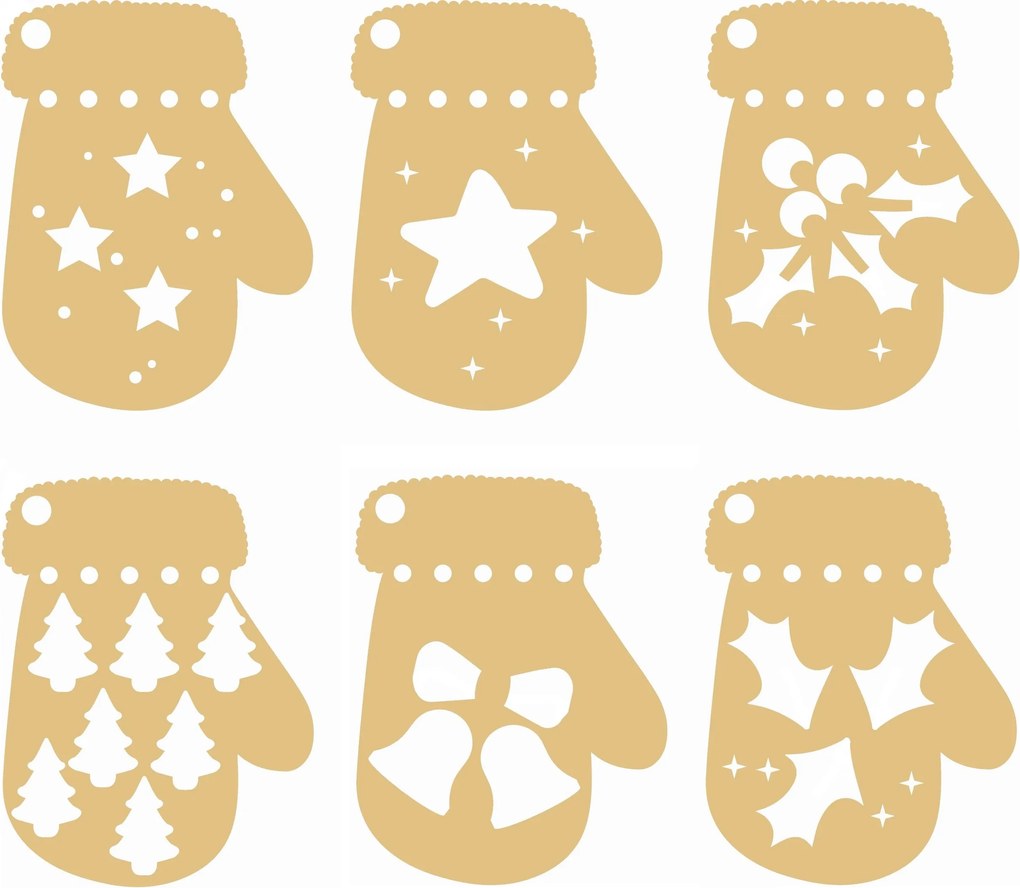 Fából Készült Medál karácsonyi dísz 8cm 12db