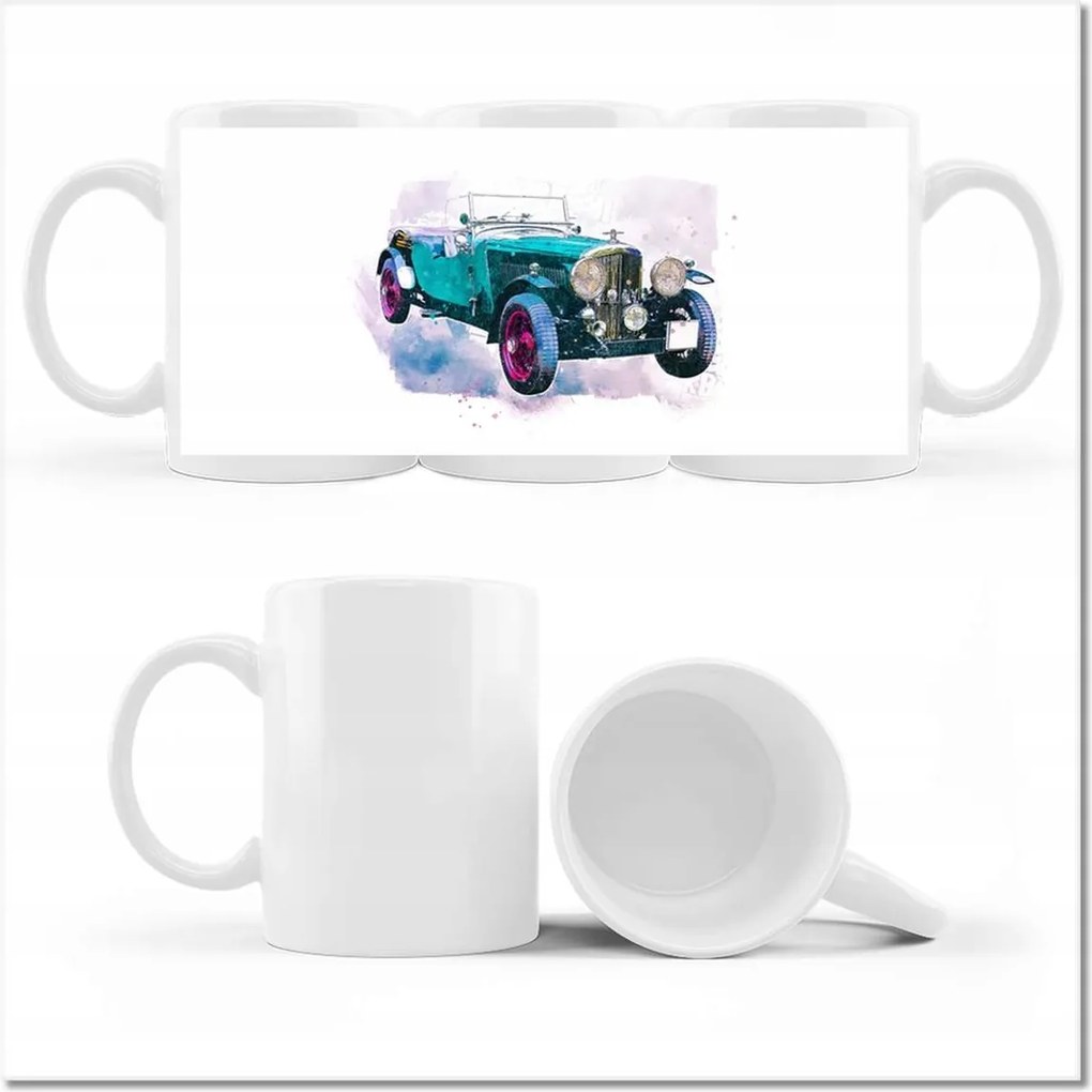 Nyomott mintás bögre Klasszikus Antik autó