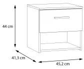 PANO bézs éjjeli szekrény