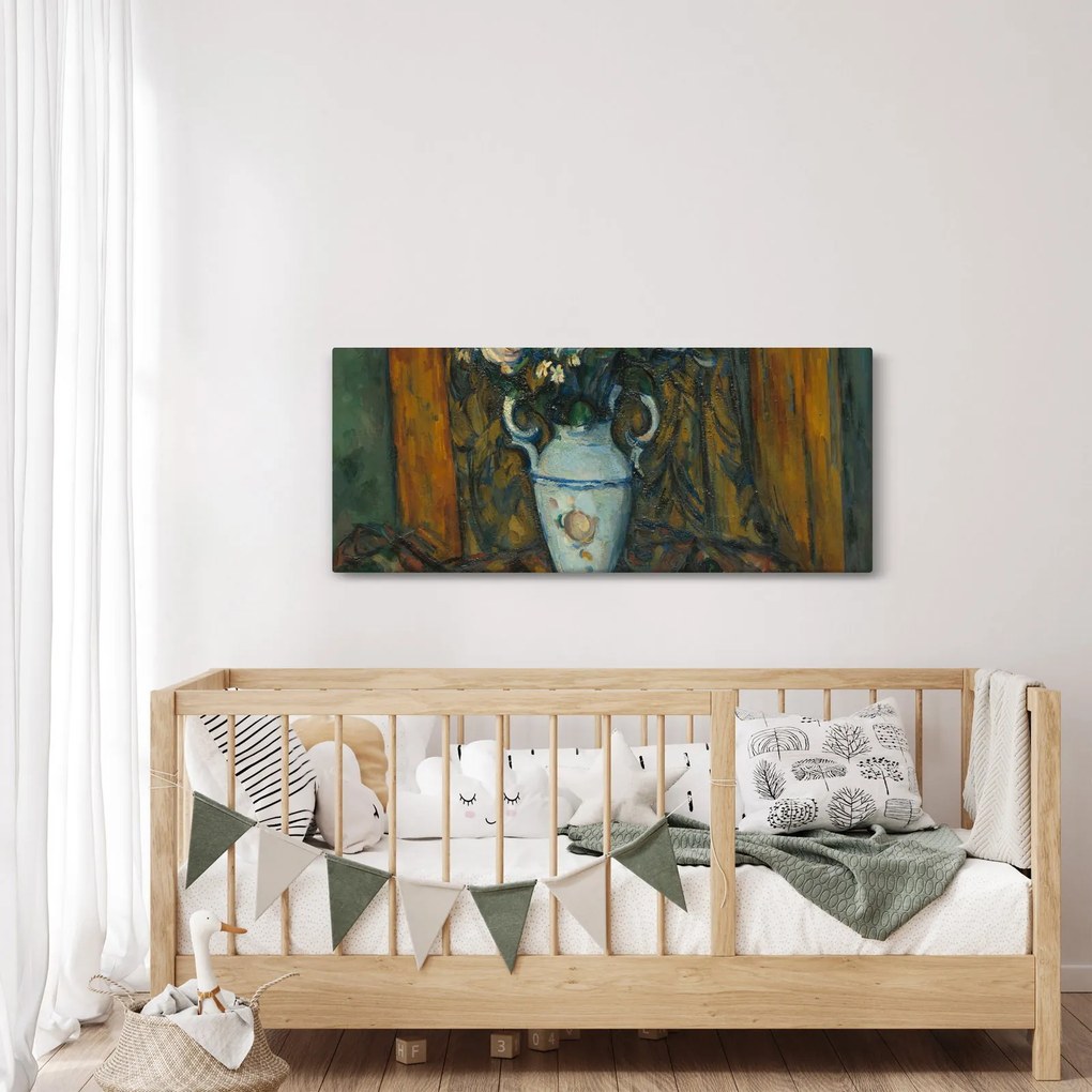 Kép - Paul Cézanne, Vase of Flowers, reprodukciók (120x50 cm)