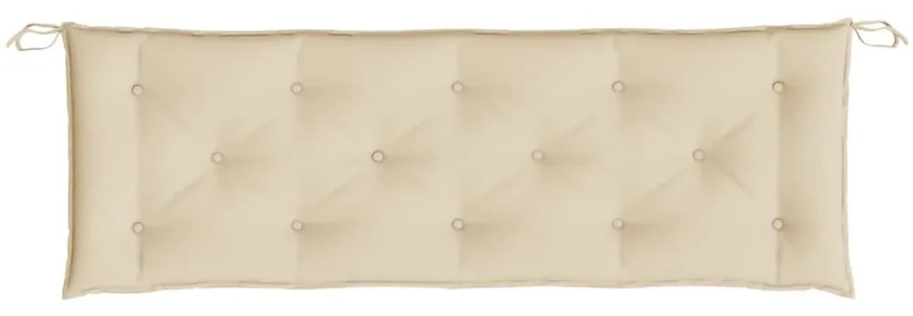 2 db bézs oxford szövet kerti padpárna 150 x 50 x 7 cm