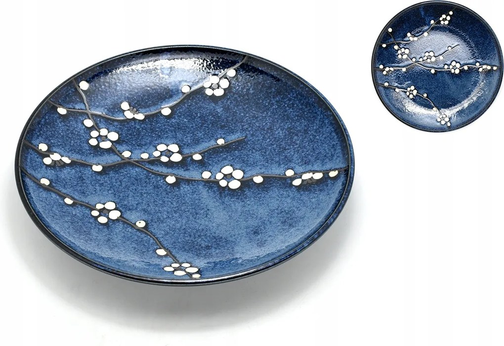 Hana Blue kerek tányér 25.5 cm [7040841]
