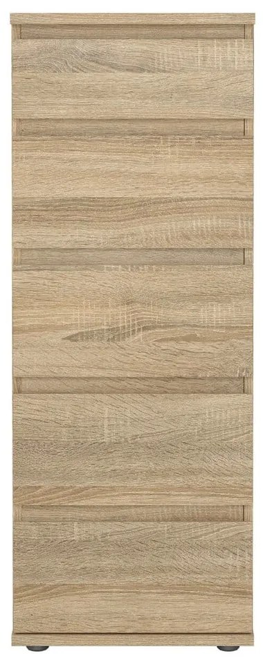Natúr színű magas komód tölgyfa dekorral 40x107 cm Nova – Tvilum