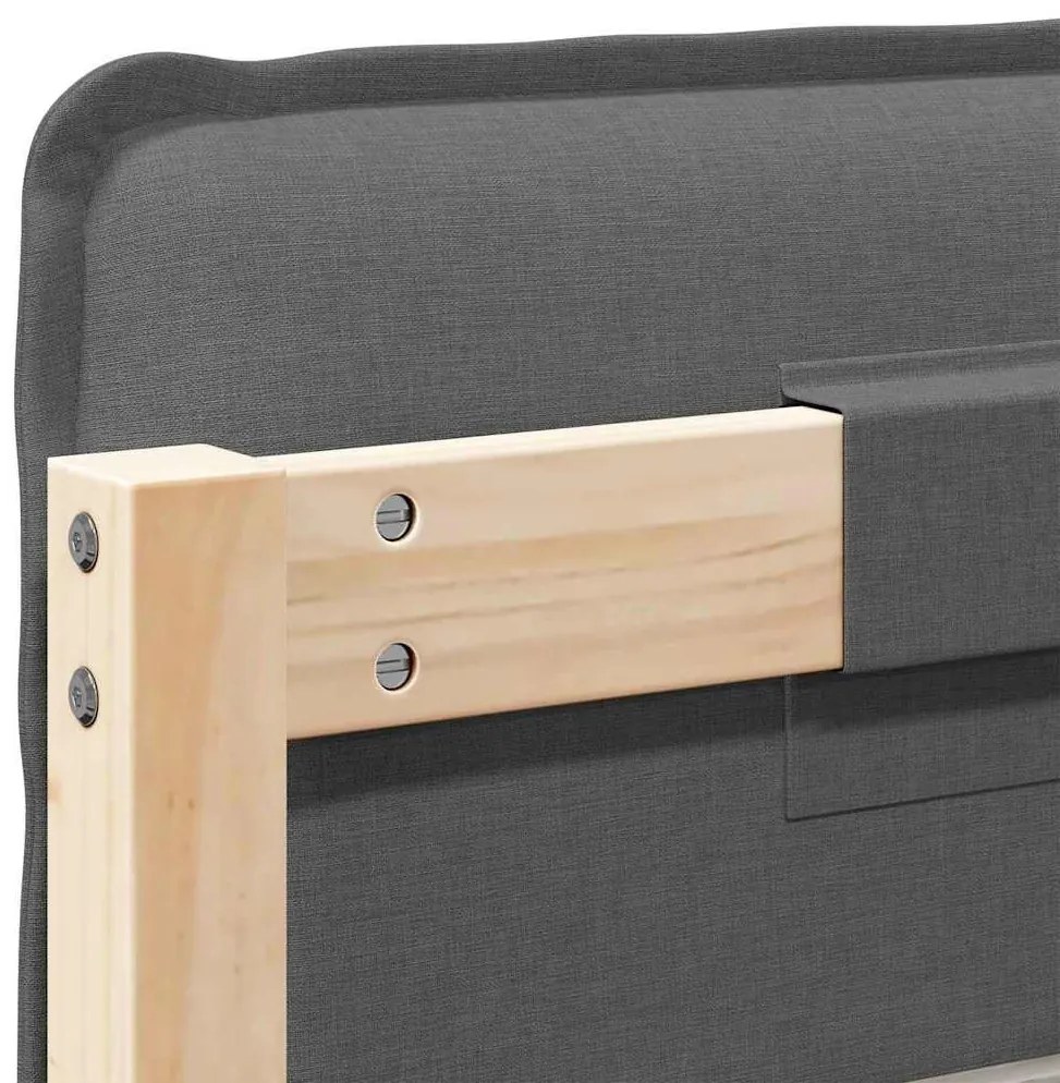 Kárpitozott fejtámla Természetes és Világosszürke 90 cm