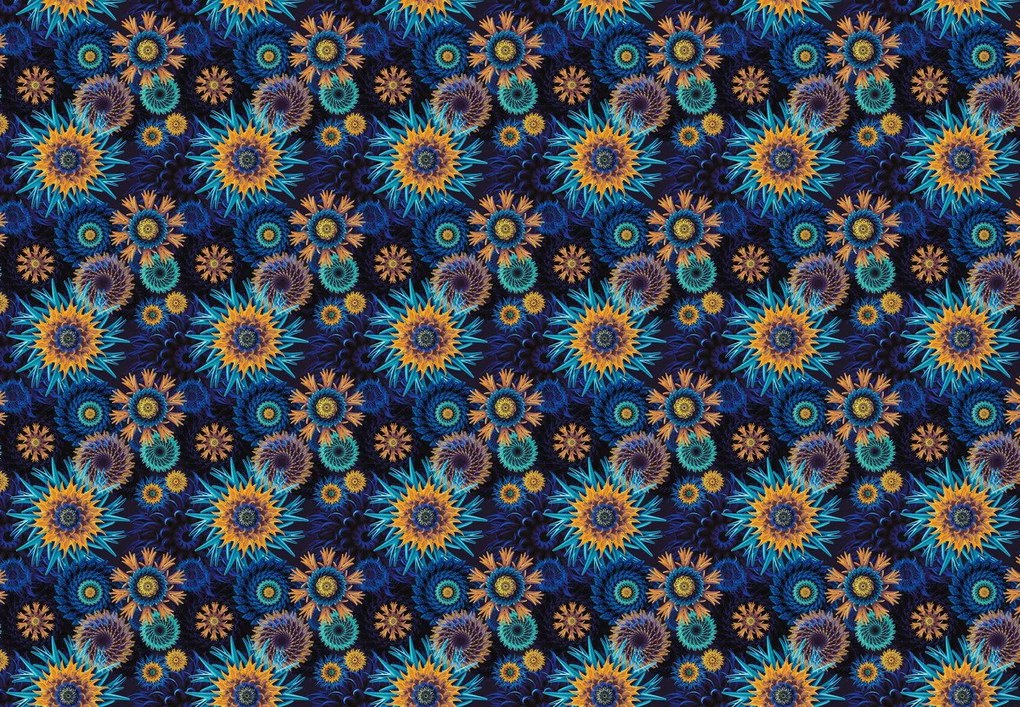 Fotótapéta - Színes virágok absztrakciója (147x102 cm)