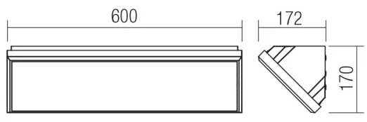 Redo 90678 - MAKO kültéri fali lámpatest LED/65W/230V 3000K IP65 antracit