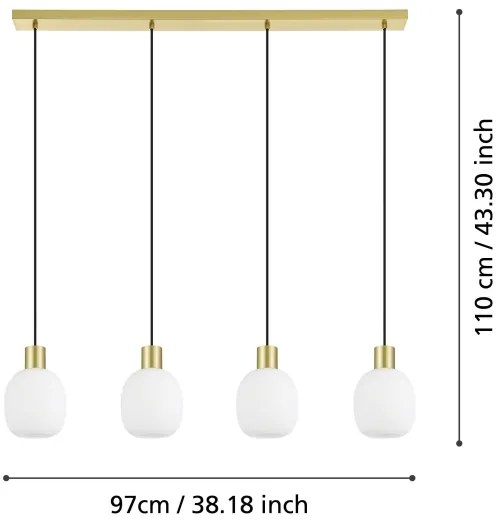 Eglo 900306 - Csillár zsinóron MANZANARES 4xE27/40W/230V