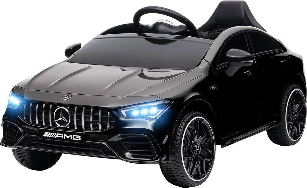 AIYAPLAY Gyerek Elektromos Autó Mercedes-benz AMG CLA 45, 12V-os Gyerek Autó 2.4GHz Távvezérlővel, Zenével, Elektromos Jármű Fénnyel, USB/MP3 Csatlako