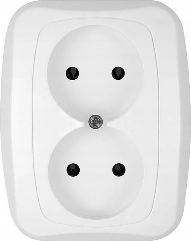 Elektromos fali aljzat Montis fehér dupla dugós PT-5A Simplex