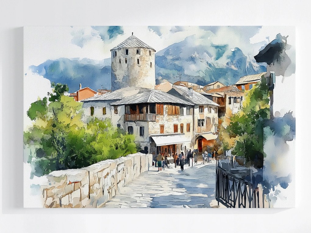 Poszter Bosznia-hercegovina Város Mostar Óváros 60x40