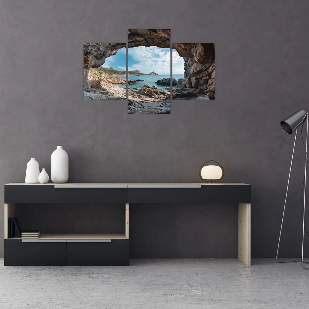 Kép - Barlang a tenger mellett (90x60 cm)