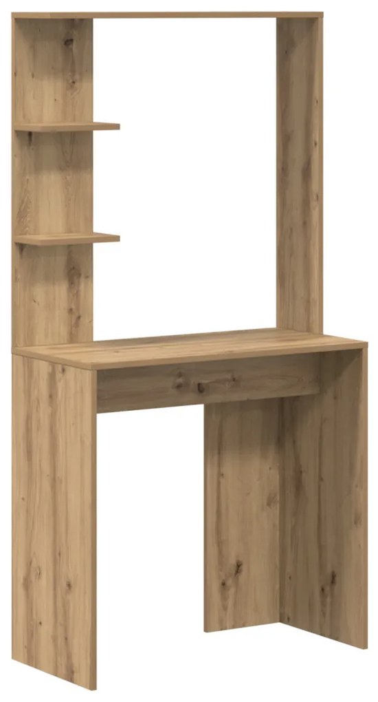 Tárolóval rendelkező íróasztal polcokkal 2 pcs kézműves tölgy