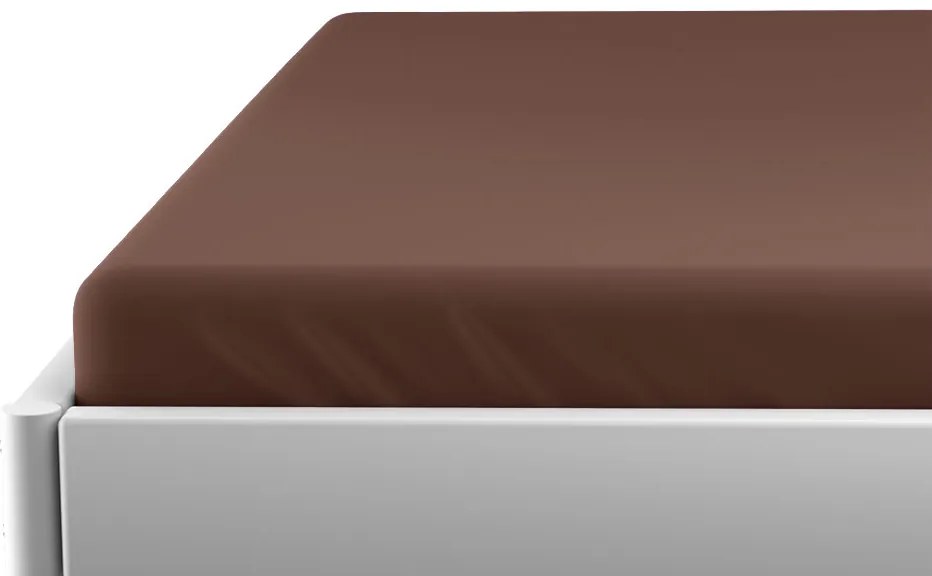 Jersey lepedő kiságyba EXCLUSIVE 70x140 cm sötétbarna