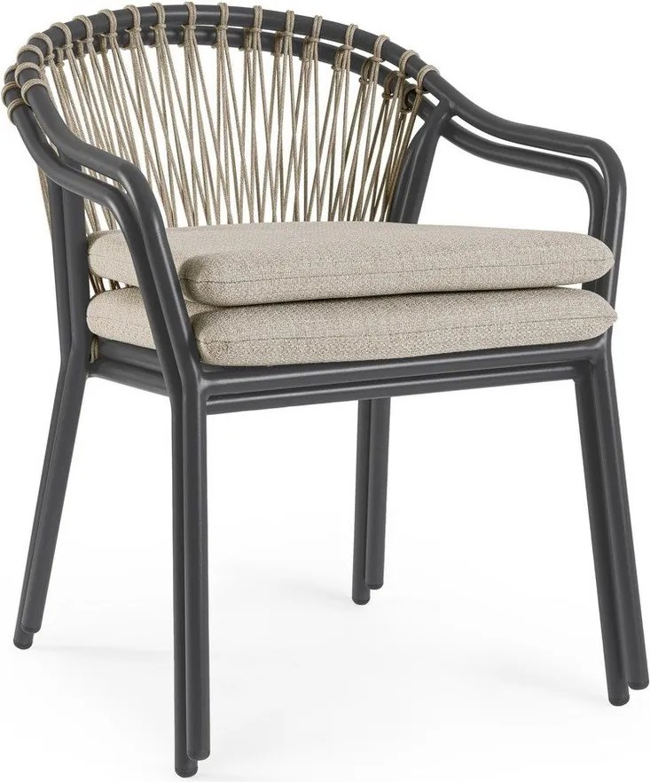 Világosbarna fém kerti szék Edvige – Bizzotto