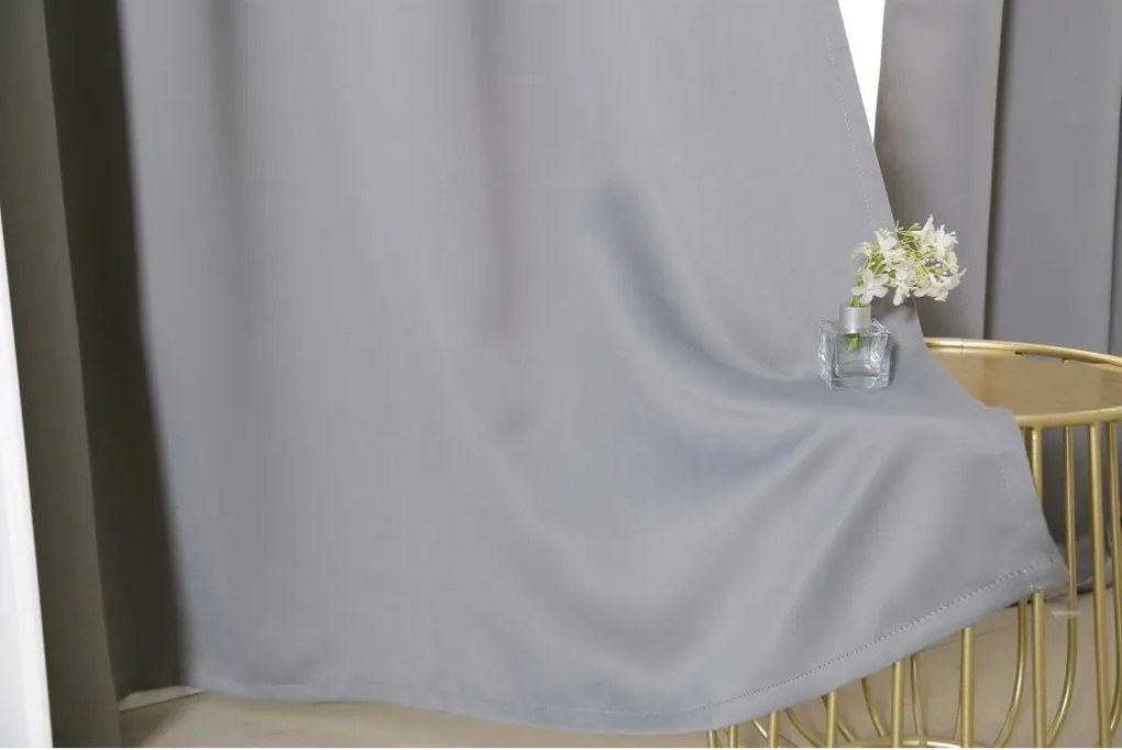 Függöny OXFORD LIGHT 140x250 cm, világosszürke Felfüggesztés: Hullámos sínszalag