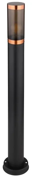 Globo 31588BC - Kültéri lámpa BOSTON 1xE27/23W/230V IP44 80 cm fekete/réz