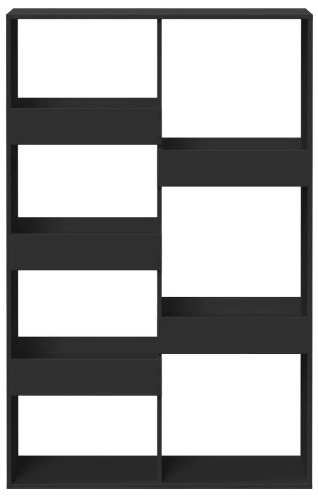 fekete szerelt fa könyvespolc 100 x 33 x 155,5 cm