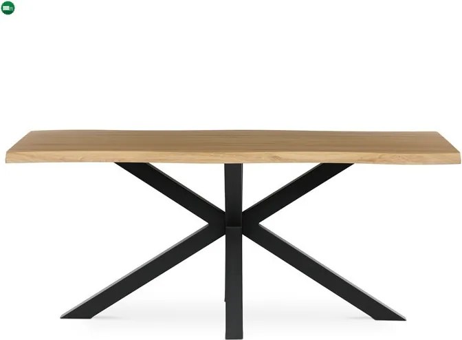 Étkezőasztal Vadtölgy/Fekete Színben. 180x90cm. HT-F4618 OLW