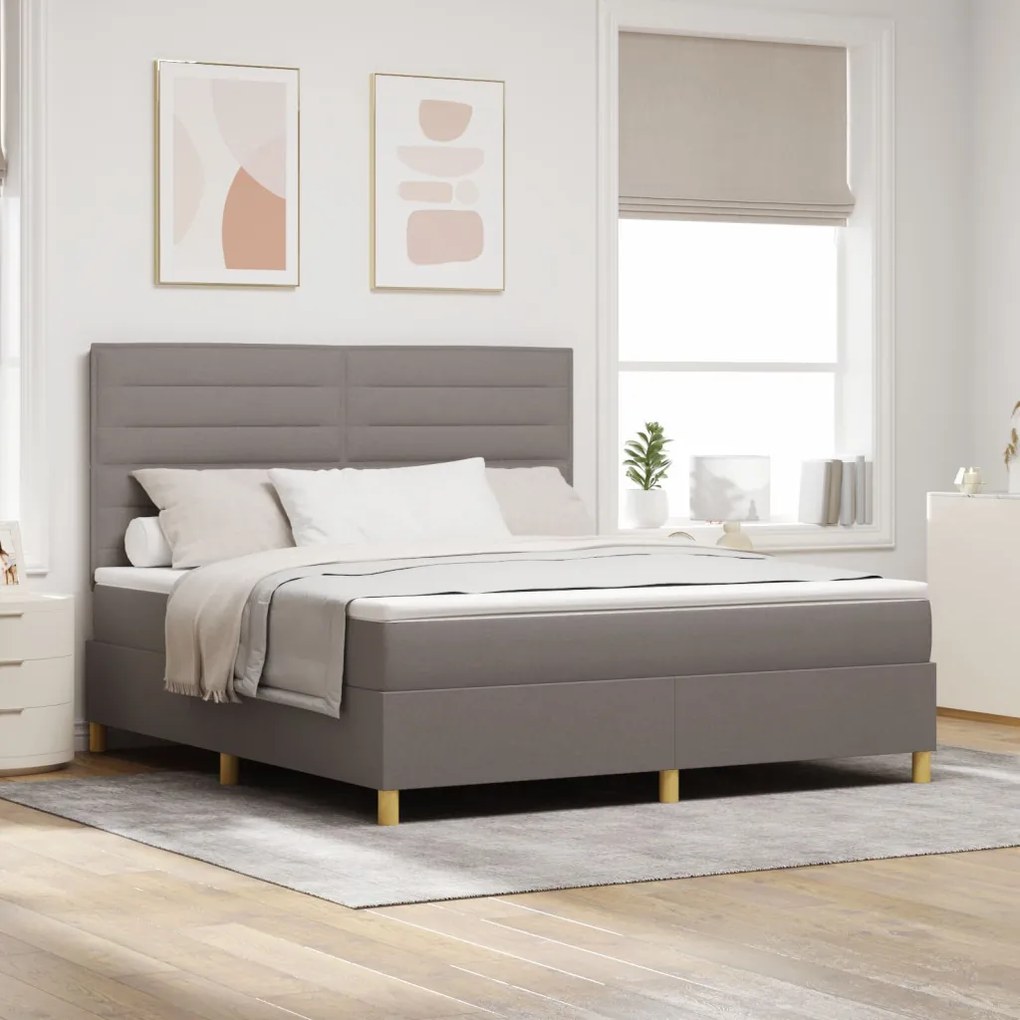 Boxspring Ágy Matraccal Bézs Szuper Királynak