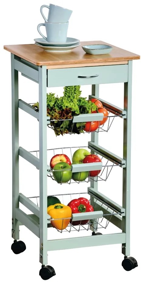 Kesper 25813 Konyhai kocsi, munkalappal, 77 x 36 x 36 cm