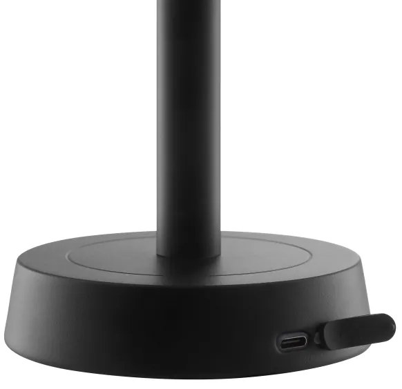 Brilliant - RAZOR LED asztali lámpa, dimmelhető, újratölthető, érintésvezérlésű, 2,5W/5V, 2700K, IP44, fekete