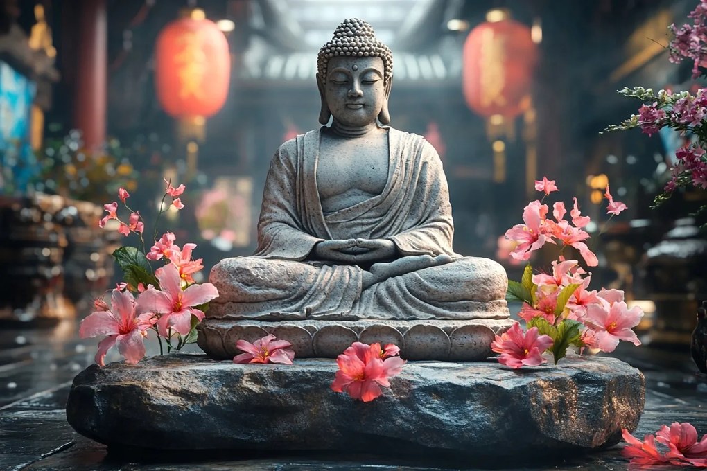 Vászonkép Canvas Vallás Buddhizmus Szobor Buddha Templom 120x80