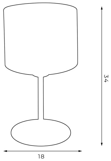 Asztali lámpa ARDEN 1xE27/60W/230V á. 18 cm fekete/arany