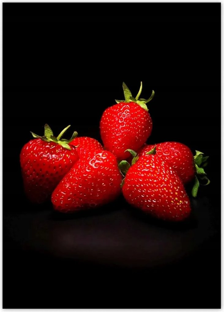 Poszterek 50x70 Eper fekete alapon