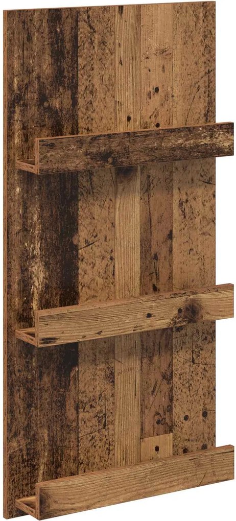 vidaXL Magazin állvány polcokkal Öreg fa 51 x 11 x 102 cm Faanyag
